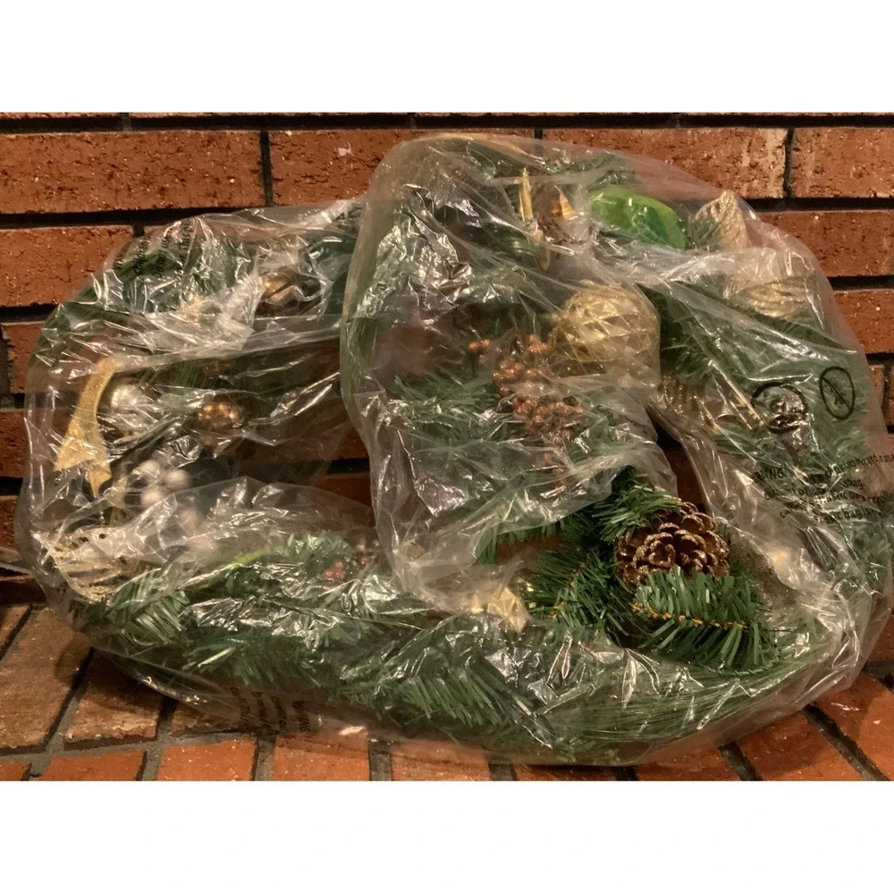 Christmas Lighted Garland Realistic 6ft Long Christmas Ornaments Holiday‎ Decor